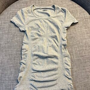 Athleta Light Gray Short Sleeve Top